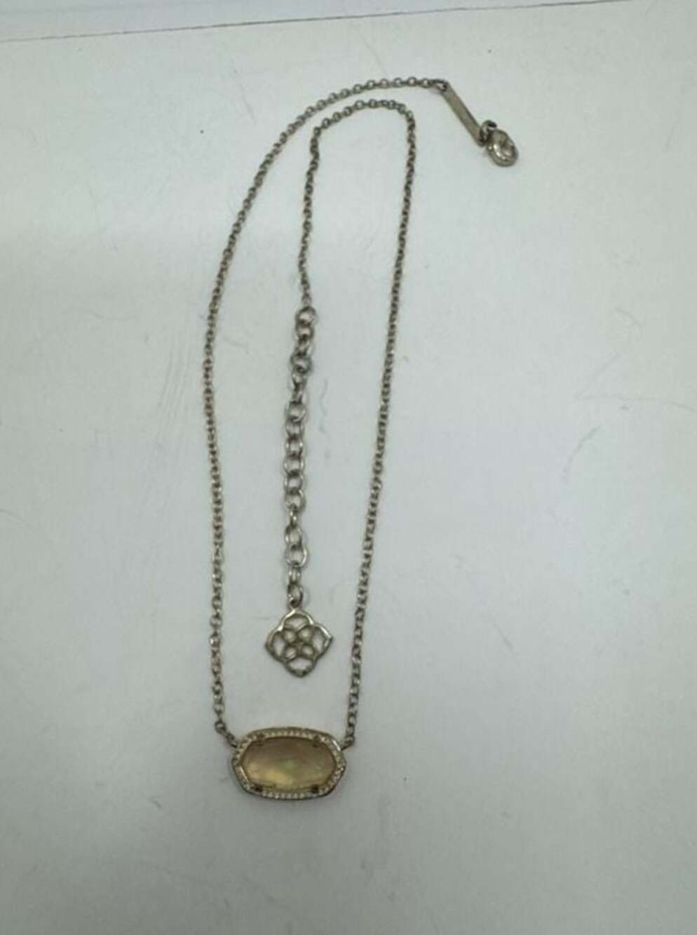 Kendra Scott Elisa Pendant Necklace in Iridescent Drusy or Neutral Stone